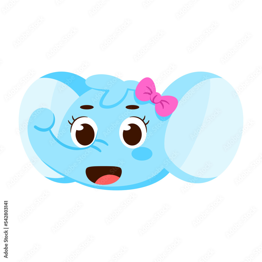 Isolated cute elephant avatar character Vector Isolated cute elephant avatar character Vector
