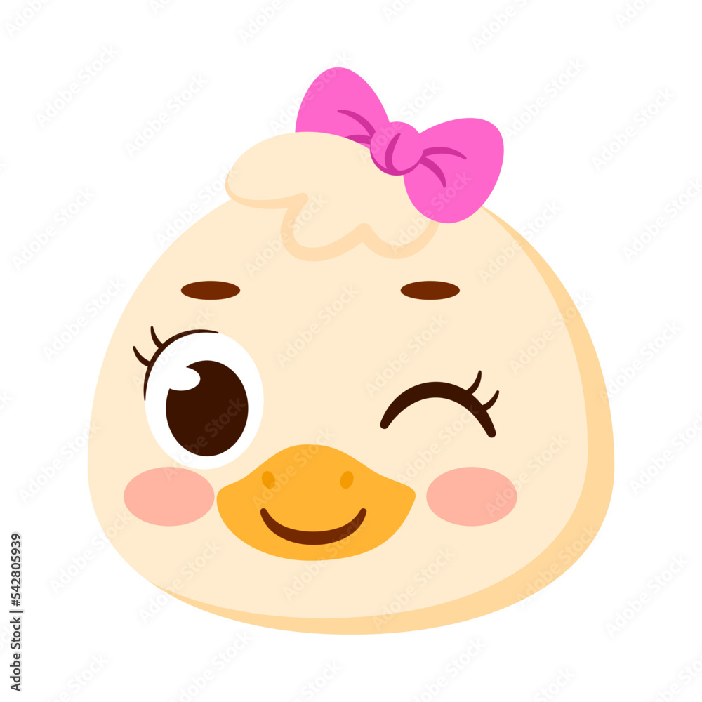 Obraz premium Isolated cute duck avatar character Vector