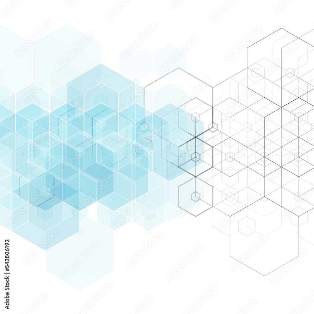 Blue hexagon background. Abstract decor element. Presentation template. Blue hexagon background. Abstract decor element. Presentation template.