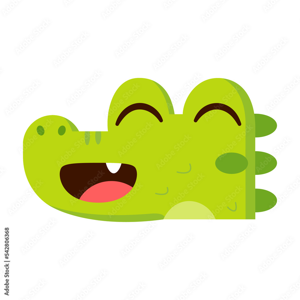Isolated happy cocodrile avatar character Vector Isolated happy cocodrile avatar character Vector