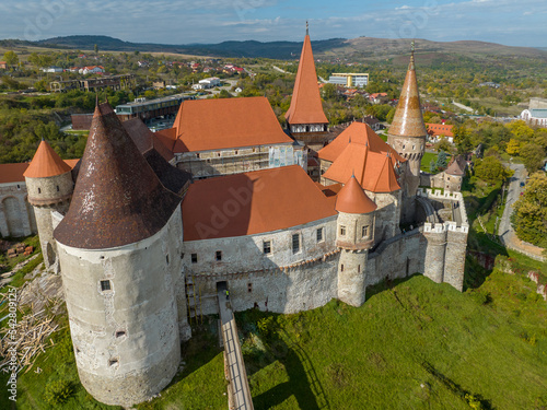 The Amazing Corvin Castle, also known as Hunyadi Castle or Hunedoara Castle (Romanian: Castelul Corvinilor; Hungarian: Vajdahunyadi vár, Vajdahunyad vára), is a Gothic-Renaissance castle in Hunedoara photo