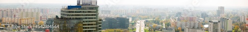 Photography Image of view on modern residental areas of Bratislava outdoors.