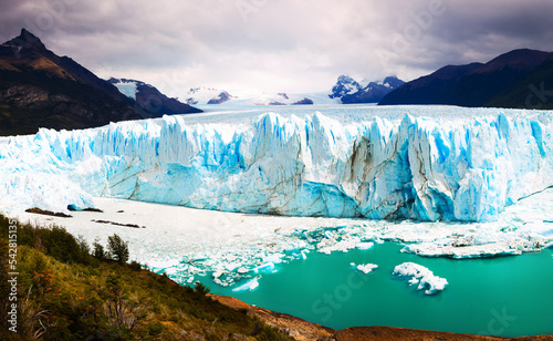 General view of the Perito Moreno Glacier in Los Glaciares National Park in Argentina