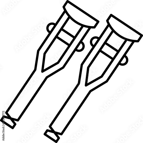crutches  icon