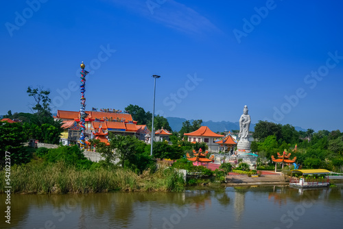 Wihan Phra Photisat Kuam Im or Guan Yin Chinese Buddhist Shrine in Kanchanaburi, Near the Kwai River 