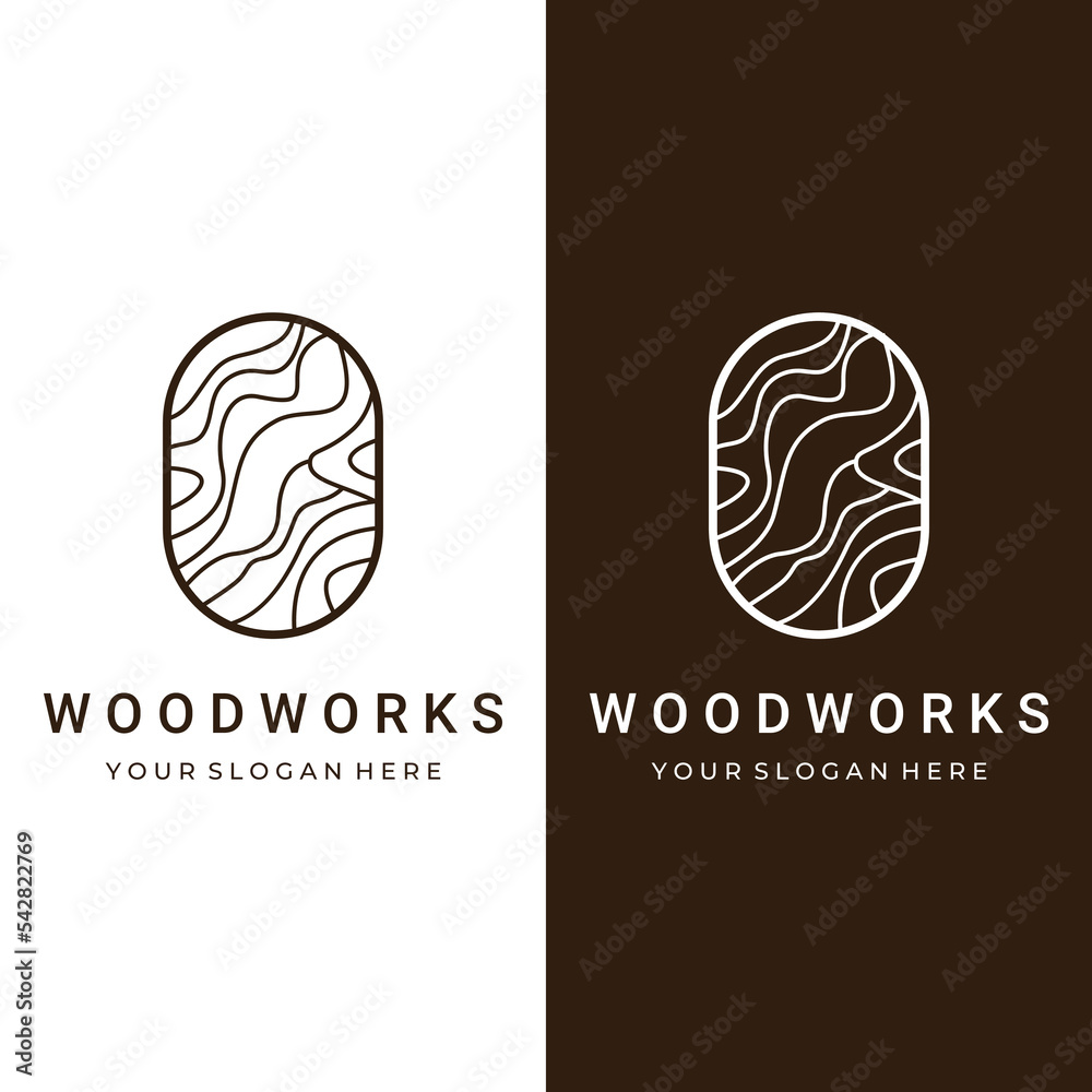Creative design of wood and natural fiber logo, carpenter and wood plank with saw craftsman tool. Vector illustration. Creative design of wood and natural fiber logo, carpenter and wood plank with saw craftsman tool. Vector illustration.