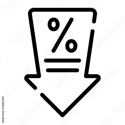 reduce cost line icon