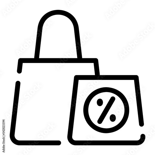 shopping bag line icon