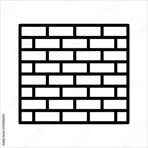 Wall icon in trendy flat style isolated on white background. Brick wall symbol for your website design, logo, app, UI. Vector illustration, EPS10.