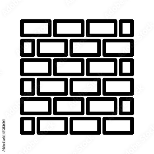 Wall icon in trendy flat style isolated on white background. Brick wall symbol for your website design, logo, app, UI. Vector illustration, EPS10.