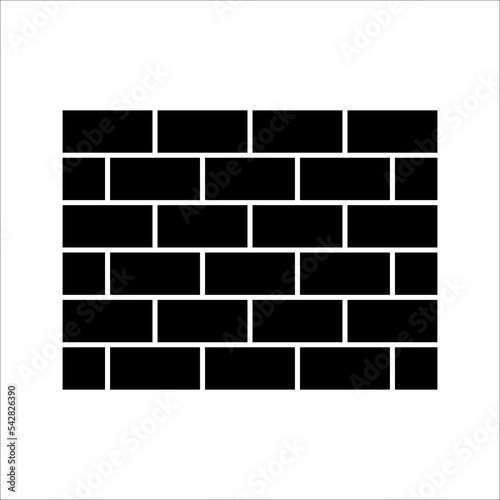 Wall icon in trendy flat style isolated on white background. Brick wall symbol for your website design, logo, app, UI. Vector illustration, EPS10.