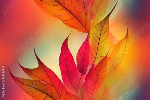 Seamless colorful abstract Leaf digital texture sumar pattern on background