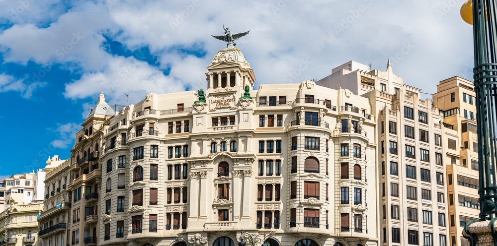 Architecture and buildings over Valencia Station North, Valencia, Spain Architecture and buildings over Valencia Station North, Valencia, Spain