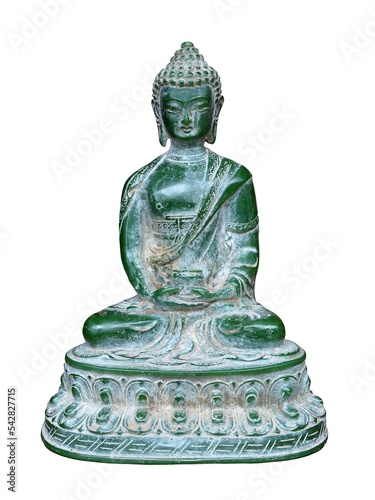 jade buddha statue isolated