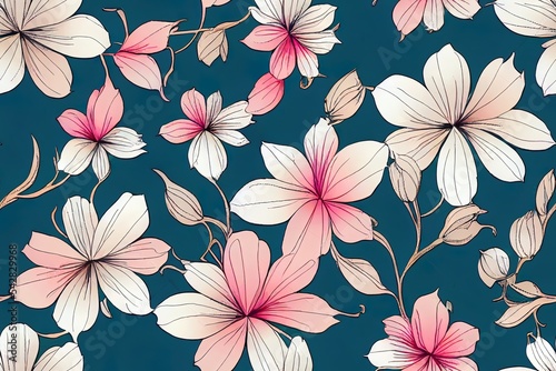 Floral seamless pattern with beautiful flowers. flowers Pattern for summer fashion prints.