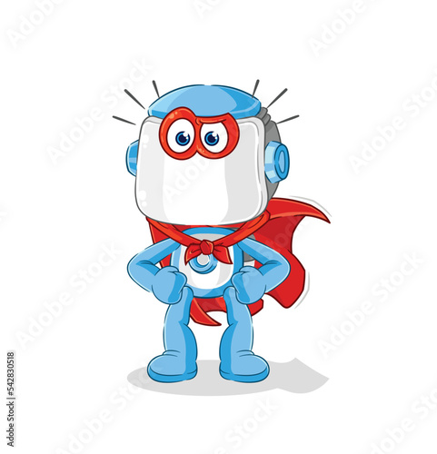 humanoid robot heroes vector. cartoon character