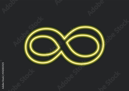 símbolo infinito neon