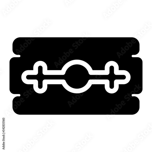 razor blade glyph icon