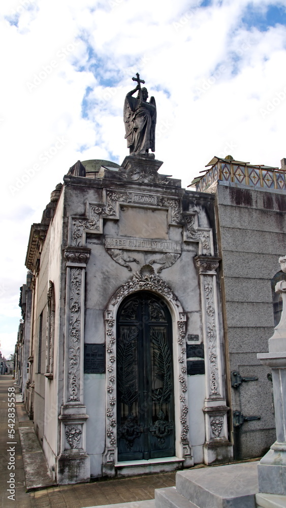 Crypt in La Recoleta Cemetery in Buenos Aires, Argentina