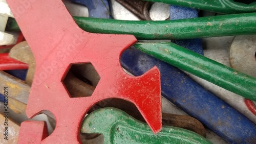 Tools in a bin