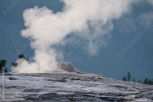 Old Faithful Geyser Rests Between Eruptions