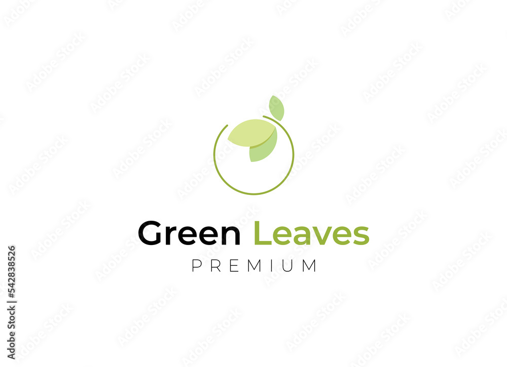 Simple and minimalist leaf logo design. Green Leave logo Simple and minimalist leaf logo design. Green Leave logo