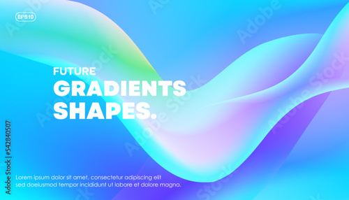 Abstract blue background with waves. Modern fluid color gradient composition. Great liquid effect shape background. Vector, 2022-2023