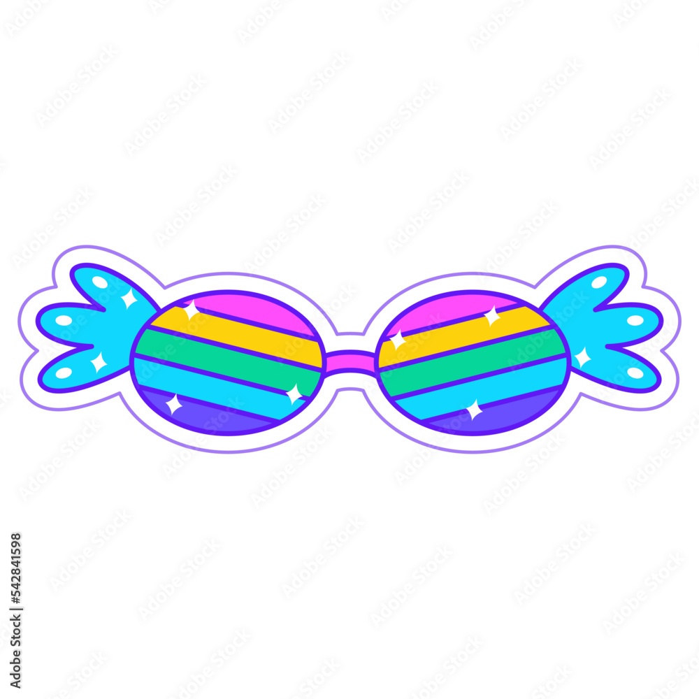 Fototapeta premium Isolated colored sunglasses lgbt pride icon Vector