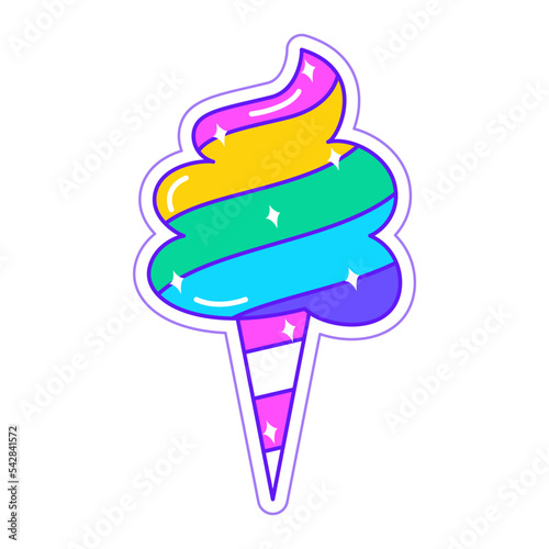 Isolated colored cotton candy lgbt pride icon Vector