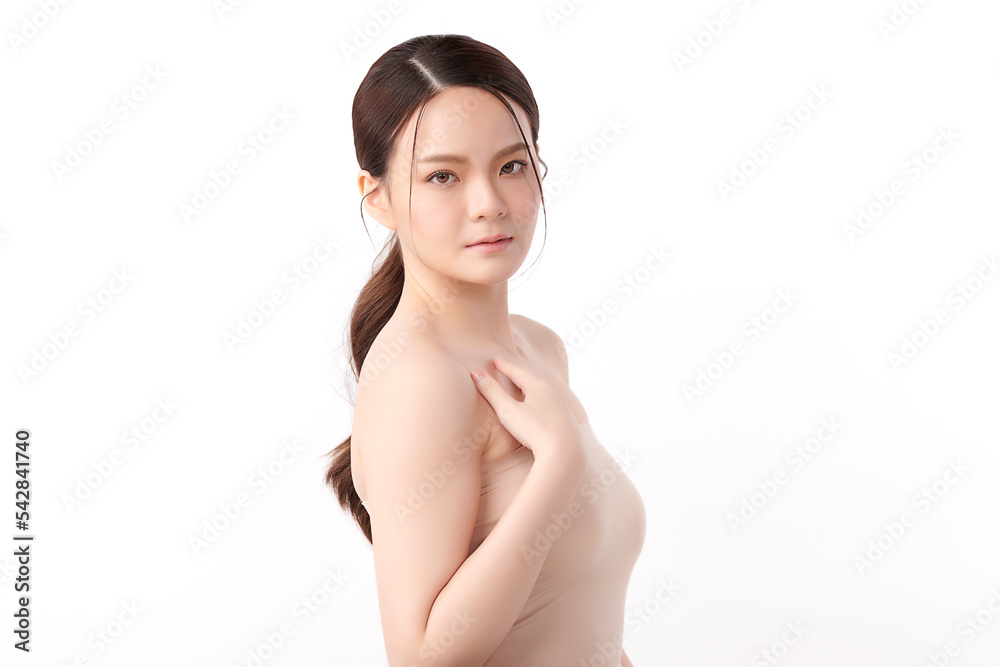 Beautiful young asian woman with clean fresh skin on white background, Face care, Facial treatment, Cosmetology, beauty and spa, Asian women portrait. Beautiful young asian woman with clean fresh skin on white background, Face care, Facial treatment, Cosmetology, beauty and spa, Asian women portrait.