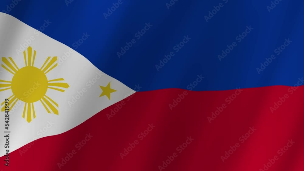 Philippines Flag Waving Animation Seamless Loop Animation Flag Video