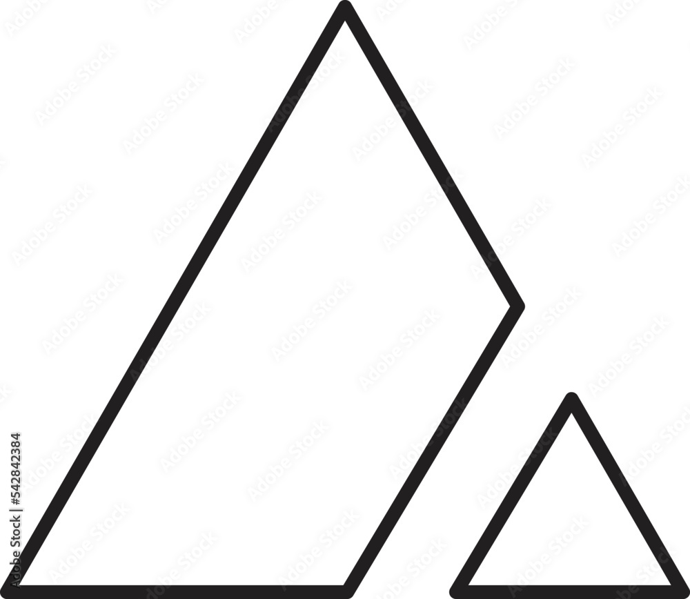 Abstract triangle mountain logo illustration in trendy and minimal style Abstract triangle mountain logo illustration in trendy and minimal style