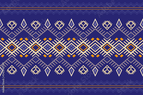 Moroccan Rug With Berber Shapes Tribal Geometric Design (Vector design, pixel perfect horizontal repeating pattern)