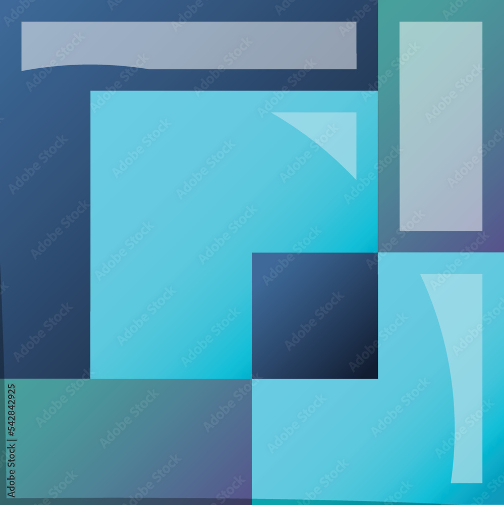 Obraz premium Abstract square logo illustration in trendy and minimal style