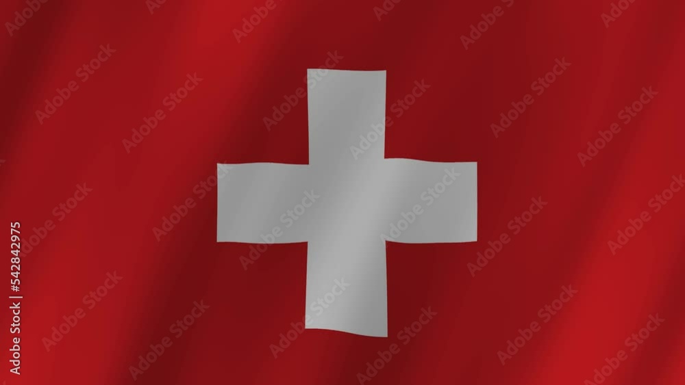 Switzerland Flag Waving Animation Seamless Loop Animation Flag Video Waving In Wind Suitable Switzerland Flag Waving Animation Seamless Loop Animation Flag Video Waving In Wind Suitable