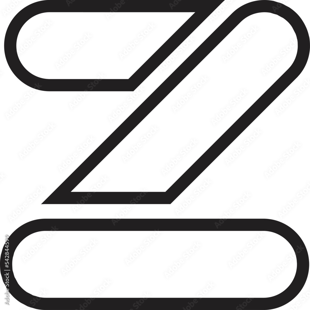 Abstract letter Z logo illustration in trendy and minimal style Abstract letter Z logo illustration in trendy and minimal style