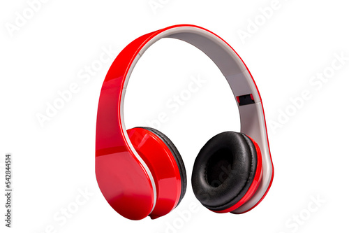 bright red headphones