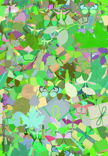 Background pattern abstract seamless design texture. Theme is about ribbon, vector, redbud, gift, celebrate, makeup, cosmetics, surprise, wedding, maquillage, maple, christmas, beech, give