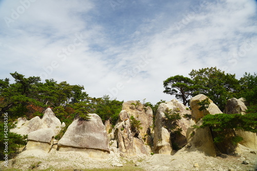 Strange rock formations in Jodomatsu Park