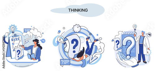 Thinking process of functioning of consciousness, which determines cognitive activity of person and his ability to identify and connect images, ideas, concepts, determine possibilities of their change
