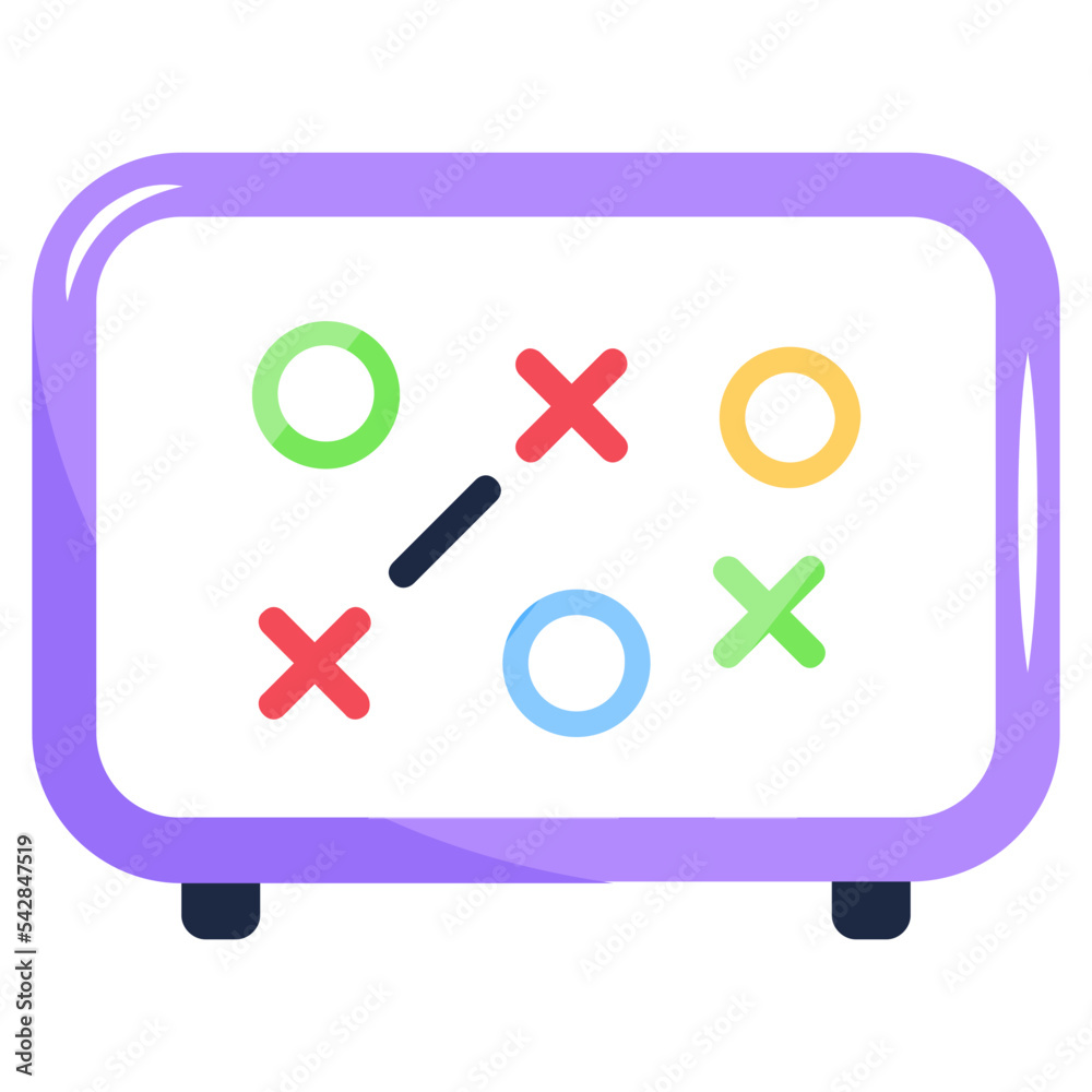 A flat icon design of business presentation A flat icon design of business presentation