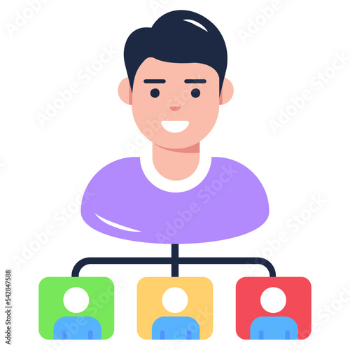 An administrator flat icon, premium download 