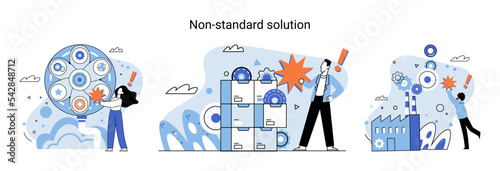 Non standart solution metaphor. Creation of individual decision for integration of disparate production, information and telecommunication systems of customer into single improve management efficiency