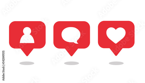 red social icon. like icon vector illustration