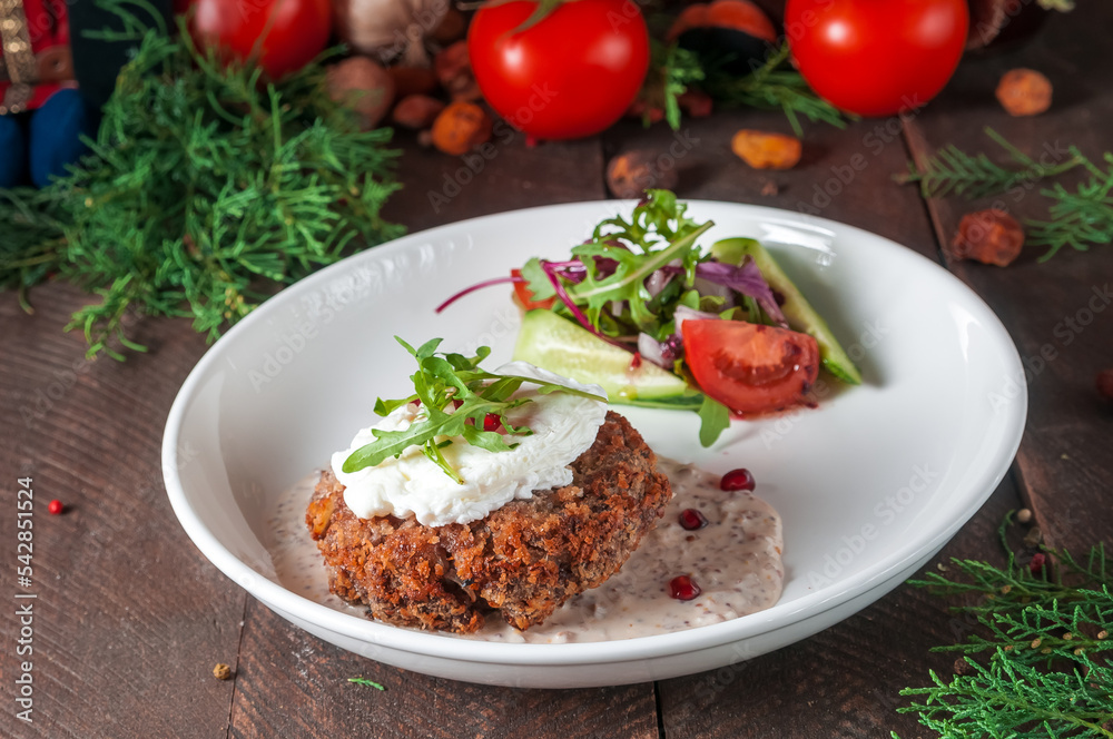 cutlet with vegetables