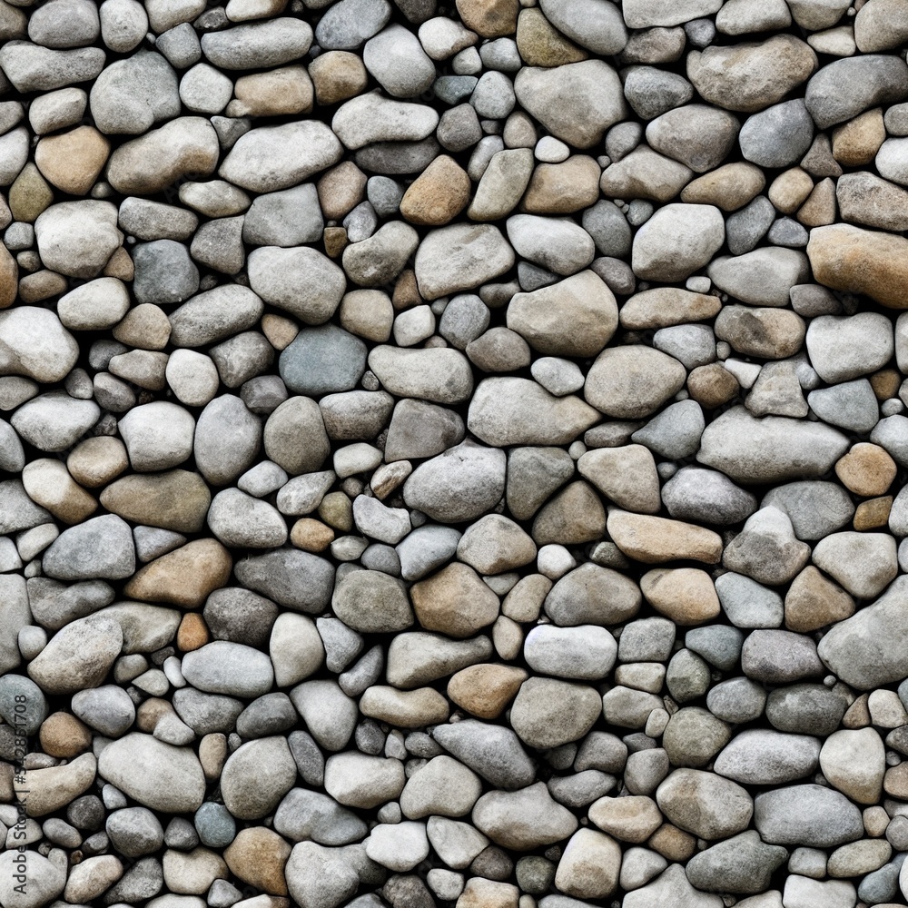 Stone wall texture Seamless background with different sized stones ...