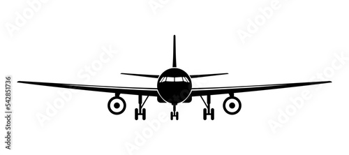 Passenger plane silhouette.