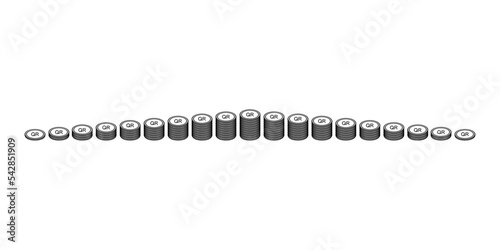 Qatar Currency Icon Symbol, Qatari Riyal (Latin Version), QAR Sign. Vector Illustration 