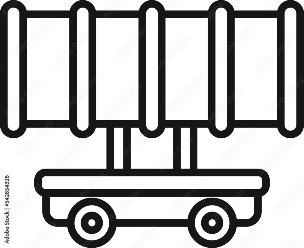 Airplane tube icon outline vector. Ground support. Cargo aviation Airplane tube icon outline vector. Ground support. Cargo aviation