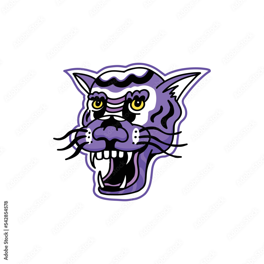 Head tiger character Head tiger character
